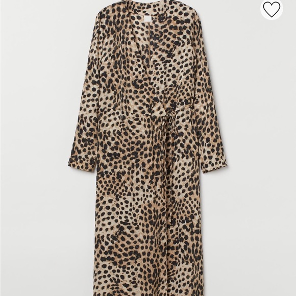 H&M Dresses Hm Leopard Print Wrap Dress Poshmark